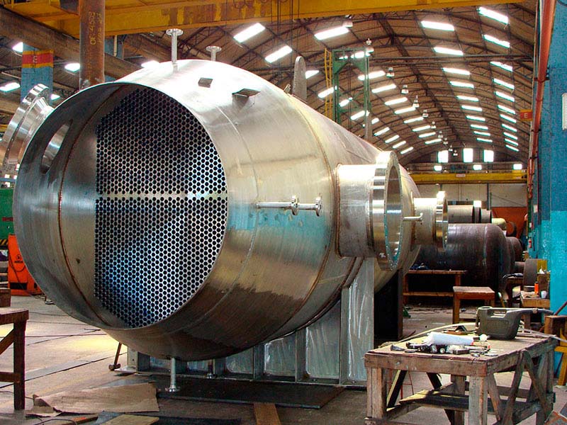 Imagem ilustrativa de Trocador de calor casco tubo em aço inox