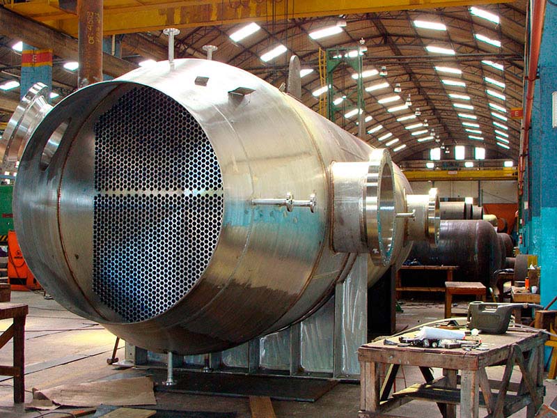 Trocador de calor casco tubo em aço inox